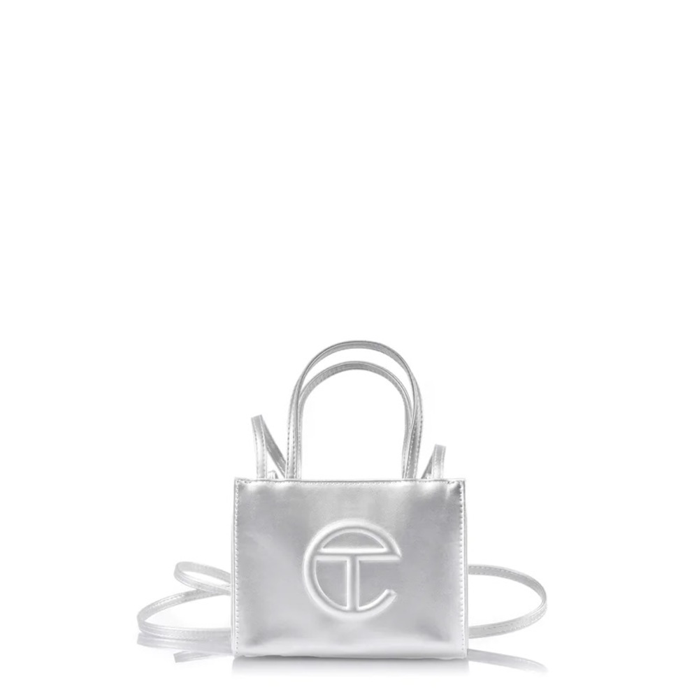Telfar Small Silver Shopping Bag